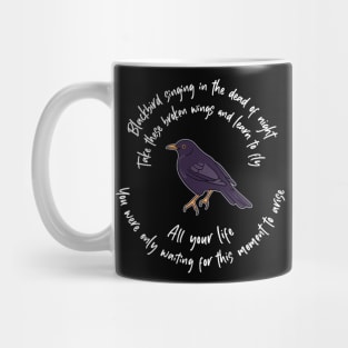 Blackbird Singing with Bird Wings - Lyrics Artist Mug